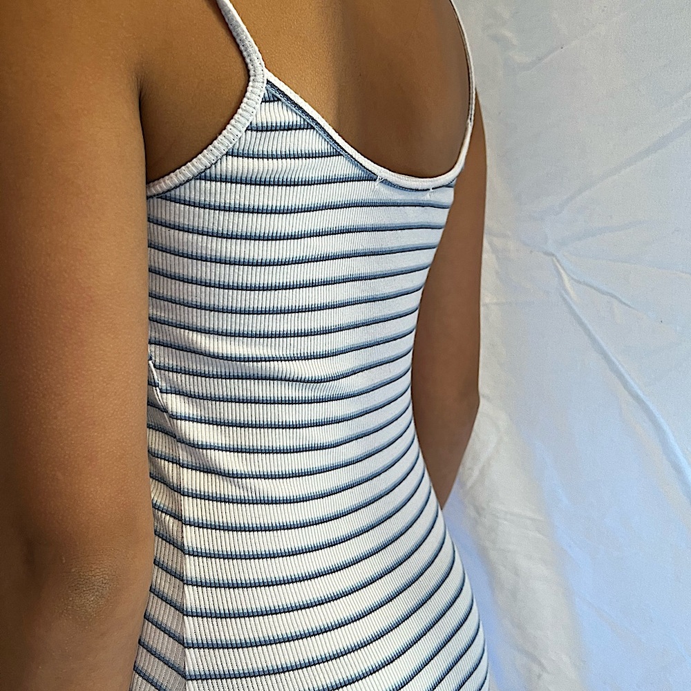 Tight summer mini dress.